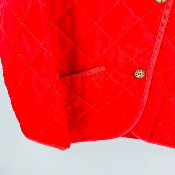 Mackintosh Scotland Red Quilted Jacket Size M Button Front Classic Holiday Coat - Picture 6 of 8